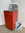 Model Fehmarn - Rot Handwaschbecken mit Papierrollenhalter Warmwasser berührungslos mit **SENSOR**